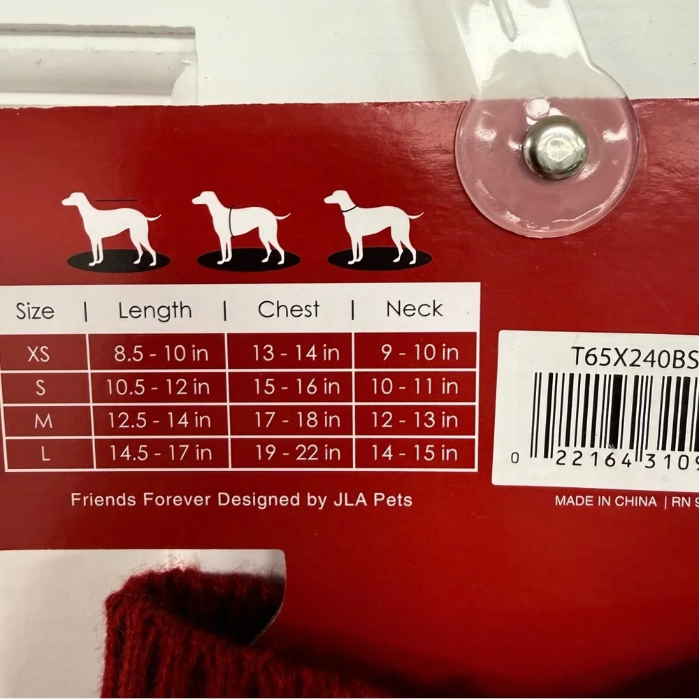 NWT Fleece Navidad Red Lamb Embroidered Dog Sweater Small Christmas Pet apparel